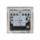 Saxby Raised Screwed 13A Switched Fused Spur Unit with Neon - Brushed Steel with Black Inserts
