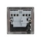 Saxby Raised Screwed 13A Switched Fused Spur Unit with F.O & Neon - Antique Brass with Black Inserts