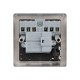 Saxby Raised Screwed 13A Switched Fused Spur Unit with F.O & Neon - Matt Black with Black Inserts