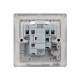 Saxby Raised Screwed 13A Unswitched Fused Spur Unit - Brushed Steel with Grey Insert