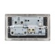 Saxby Raised Screwed 45A DP Cooker Switch with 13A Socket & Neon's - Matt Black
