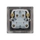 Saxby Raised Screwed 45A 1 Gang Double Pole Switch with Neon - Antique Brass with Black Insert