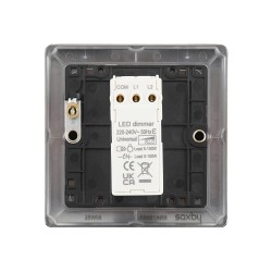 Saxby Raised Screwed 1 Gang LED Dimmer 5-100W - Antique Brass