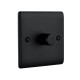Saxby Raised Screwed 1 Gang LED Dimmer 5-100W - Matt Black