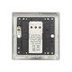 Saxby Raised Screwed 1 Gang LED Dimmer 5-100W - Brushed Steel