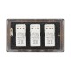 Saxby Raised Screwed 3 Gang LED Dimmer 5-100W - Antique Brass