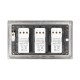Saxby Raised Screwed 3 Gang LED Dimmer 5-100W - Matt Black