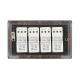 Saxby Raised Screwed 4 Gang LED Dimmer 5-100W - Antique Brass