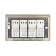 Saxby Raised Screwed 4 Gang LED Dimmer 5-100W - Matt Black