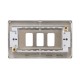 Saxby Raised Screwed 3 Gang Grid Front Plate - Matt Black
