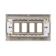 Saxby Raised Screwed 4 Gang Grid Front Plate - Matt Black