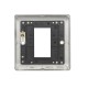 Saxby Raised Screwed 1 Gang Modular Faceplate (1 Module) - Brushed Steel