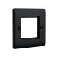 Saxby Raised Screwed 2 Gang Modular Faceplate (2 Modules) - Matt Black