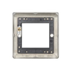 Saxby Raised Screwed 2 Gang Modular Faceplate (2 Modules) - Matt Black