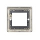 Saxby Raised Screwed 2 Gang Modular Faceplate (2 Modules) - Matt Black