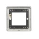 Saxby Raised Screwed 2 Gang Modular Faceplate (2 Modules) - Brushed Steel