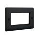 Saxby Raised Screwed 4 Gang Modular Faceplate (4 Modules) - Matt Black