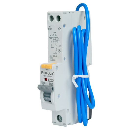 FUSEBOX 20A 10KA B CURVE TYPE A RCBO