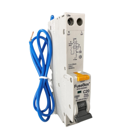 FUSEBOX 20A 10KA C CURVE TYPE A RCBO
