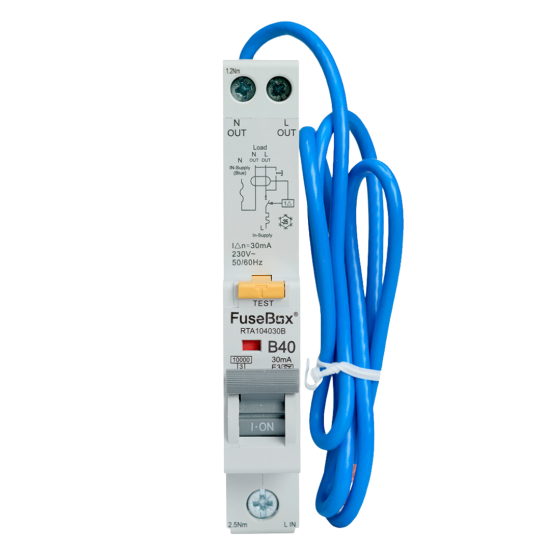 FUSEBOX 40A 10KA B CURVE TYPE A RCBO