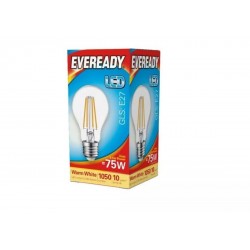 EVEREADY 8W LED FILAMENT GLS E27 WARM WHITE 2700K 1050 LUMENS