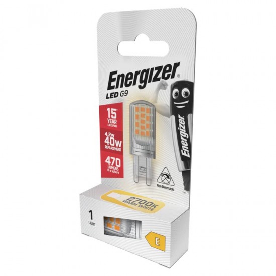 ENERGIZER 4.2W LED G9 WARM WHITE 2700K 470 LUMENS