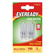 EVEREADY 2 PACK 25W G9 CLEAR HALOGEN (OVEN)