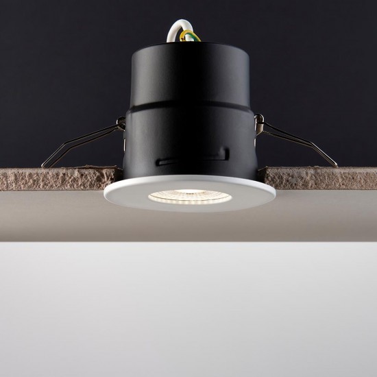 SAXBY ShieldONE 75 FIRE-RATED CAN DOWNLIGHT, BEZELS SOLD SEPERATELY (10 DIFFERENT COLOURS AVAILABLE)