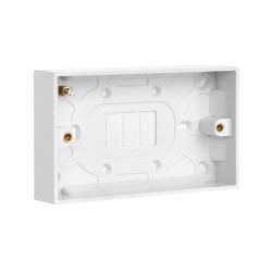 Saxby Square Edge Double 25mm Pattress Box