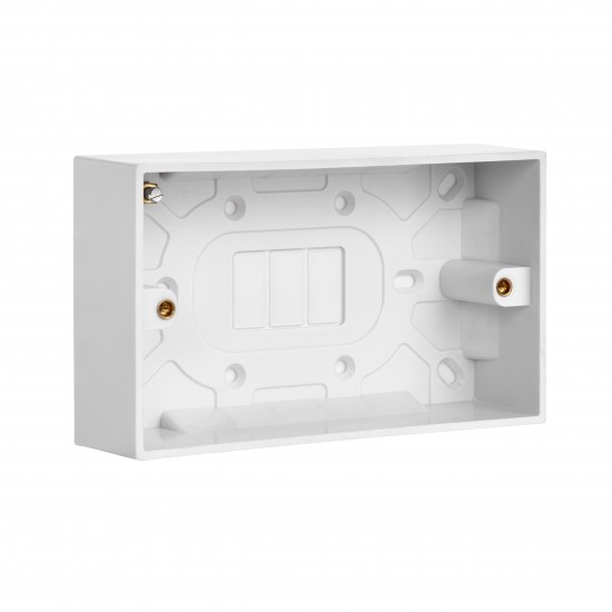 Saxby Square Edge Double 35mm Pattress Box