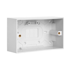 Saxby Square Edge Double 47mm Pattress Box