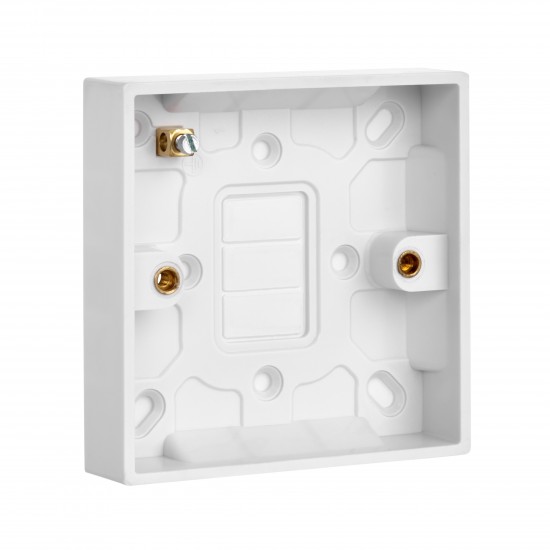 Saxby Square Edge Single 16mm Pattress Box