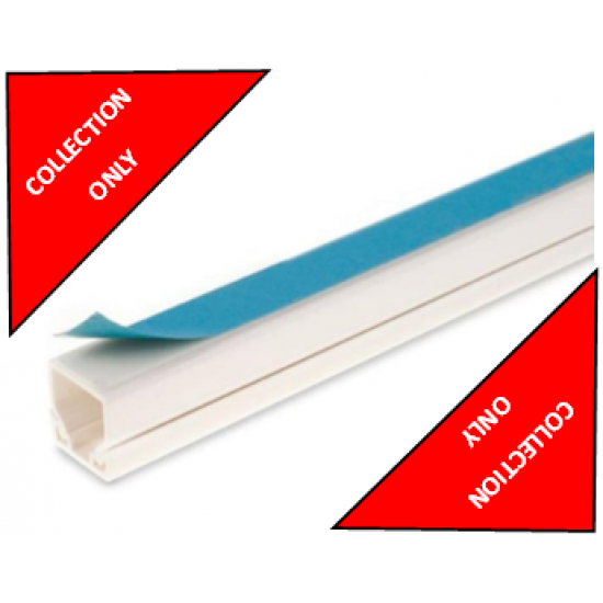 UNIVOLT 16MM X 16MM YT1 SELF ADHESIVE WHITE TRUNKING (3M LENGTH) ***COLLECTION ONLY***
