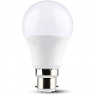 V-TAC 9W LED GLS OPAL B22 2700K 806 LUMENS