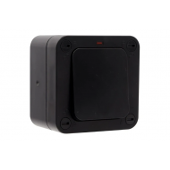 DETA IP66 20AX 1 GANG 2 WAY SWITCH WITH NEON - BLACK