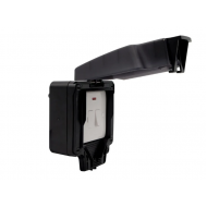 DETA IP66 13A SWITCHED SPUR WITH NEON - BLACK