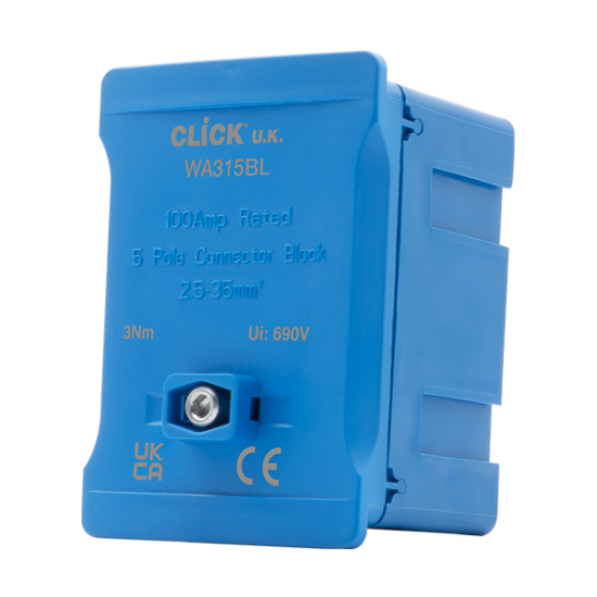 SCOLMORE BLUE 100A SINGLE POLE CONNECTOR BLOCK