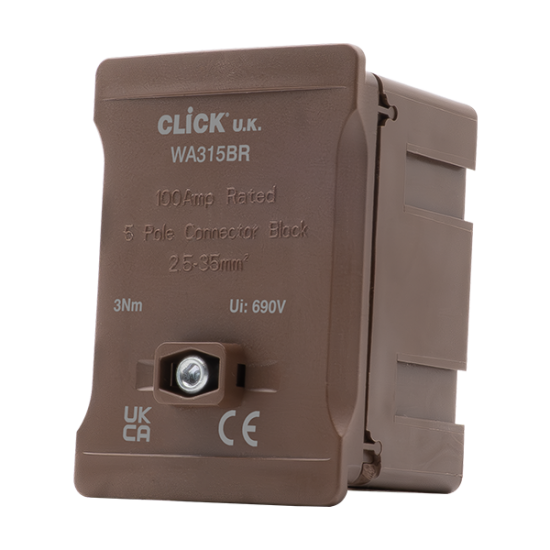 SCOLMORE BROWN 100A SINGLE POLE CONNECTOR BLOCK
