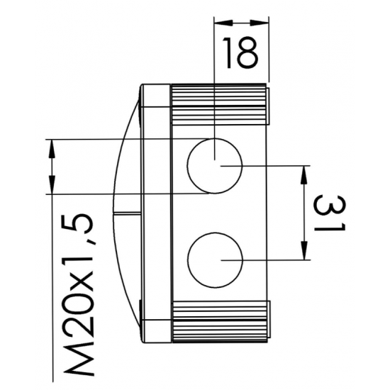 WISKA COMBI 308 IP66 BLACK JUNCTION BOX