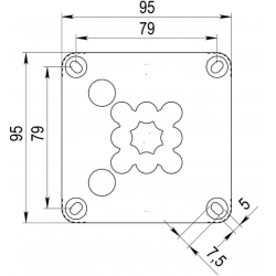 WISKA COMBI 407 IP66 BLACK JUNCTION BOX