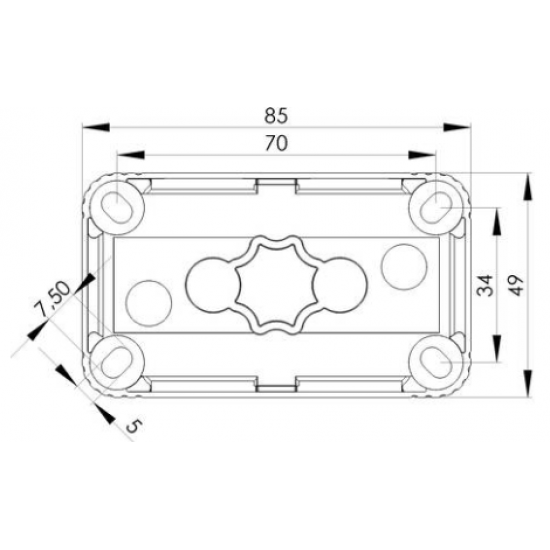 WISKA COMBI 206 IP66 BLACK JUNCTION BOX