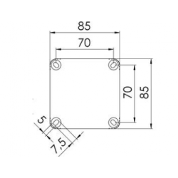 WISKA COMBI 308 IP66 BLACK JUNCTION BOX
