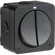 ML KNIGHTSBRIDGE IP66 2 GANG 2-WAY SWITCH (BLACK)