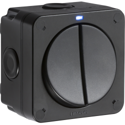 ML KNIGHTSBRIDGE IP66 2 GANG 2-WAY SWITCH (BLACK)