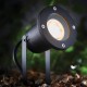SAXBY OPAZ MV SPIKE FITTING IP65 7W GU10 BLACK (LAMP EXTRA)