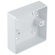 1 GANG ROUND CORNER CONDUIT / TRUNKING PATTRESS 44MM WHITE