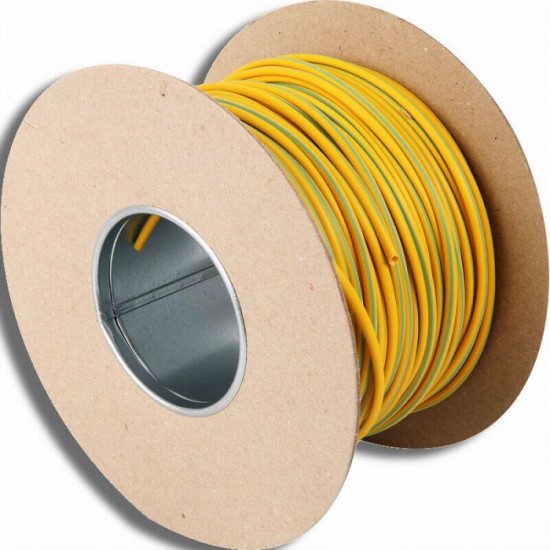 3MM GREEN / YELLOW SLEEVING (100M DRUM)