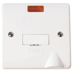 CLICK MODE 13A UN-SWITCHED FUSED SPUR C/W NEON & FLEX OUTLET