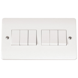 CLICK MODE 10A 6 GANG 2 WAY SWITCH