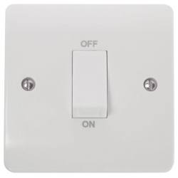 CLICK MODE 45A 1 GANG DP SWITCH WHITE ROCKER
